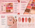Hot Taste 5 in 1 Makeup Book Pallete - Eyeshadow, Lip Color, Blush & Contour Book