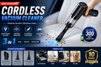 Powerful 3-in-1 Cordless Vacuum – Home, Car & Everyday Cleaning