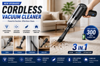 Powerful 3-in-1 Cordless Vacuum – Home, Car & Everyday Cleaning