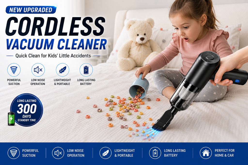 Powerful 3-in-1 Cordless Vacuum – Home, Car & Everyday Cleaning