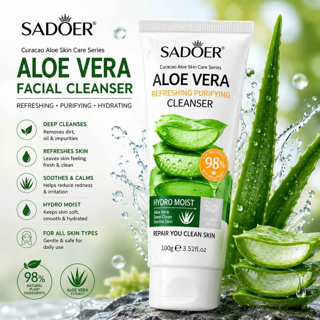 Sadoer Aloe Vera Refreshing Purifying Facial Cleanser