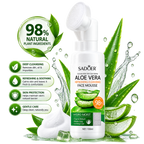 Sadoer Aloe Vera Refreshing Cleansing Face Mousse with Silicone Brush
